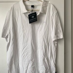 Moose Knuckles White Polo Shirt Classic Short Sleeve